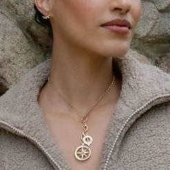 Adventure Compass Charm with Diamonds