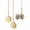 Adventure Compass Gold Engraved Locket Necklace