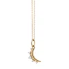 April Diamond "Moon" 18K Gold Birthstone Necklace