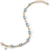 Aquamarine Tennis Bracelet in 18K Gold