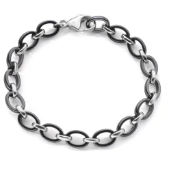 Audrey Black Ceramic Link Bracelet