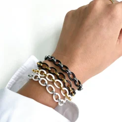 Audrey Black Ceramic Link Bracelet