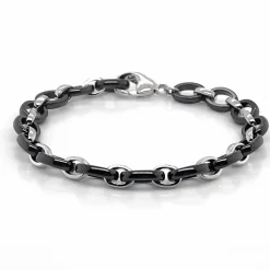 Audrey Black Ceramic Link Bracelet