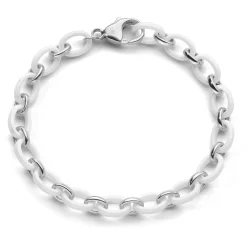 Audrey White Ceramic Link Bracelet