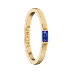 Balance Blue Sapphire Poesy Stackable Ring