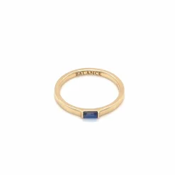 Balance Blue Sapphire Poesy Stackable Ring