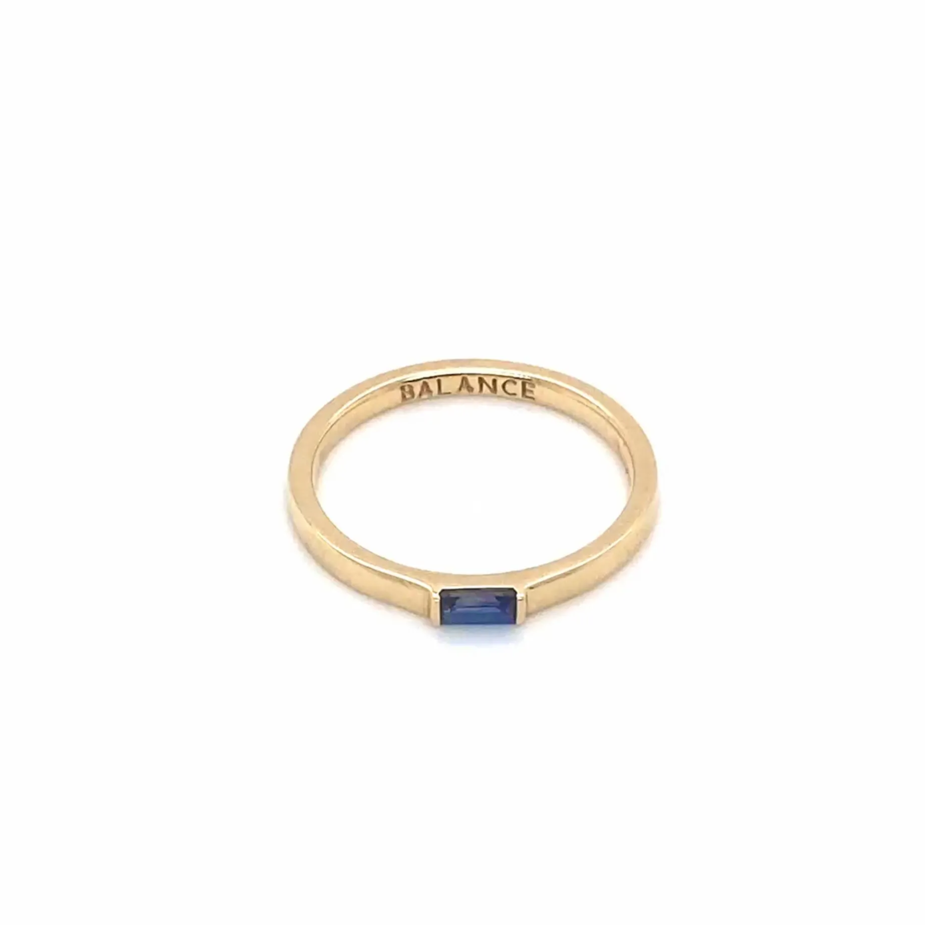 Balance Blue Sapphire Poesy Stackable Ring