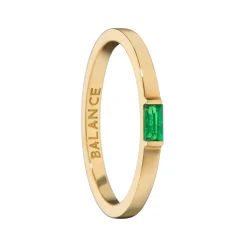 Balance Emerald Poesy Stackable Ring