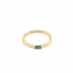 Balance Emerald Poesy Stackable Ring