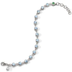Bezel Set Aquamarine Tennis Bracelet