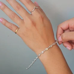Bezel Set Round White Sapphire Tennis Bracelet