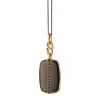 Black Enamel Vermeil "Britt" Locket with Black Diamonds
