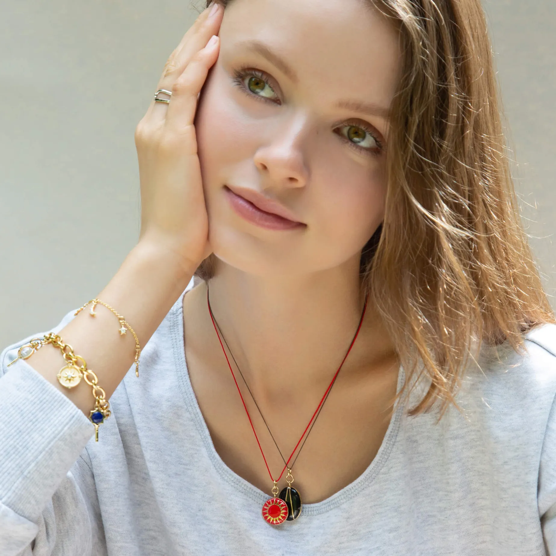 Black Enamel Vermeil Oval Locket