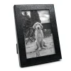 Black Pebbled Leather Frame