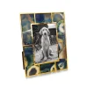 Blue Agate & 24K Gold Plated Photo Frame