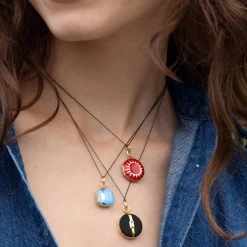 Blue Enamel Vermeil Cushion Deco Locket