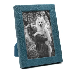 Blue Leather Embossed Stingray Photographer's Molding Frame
