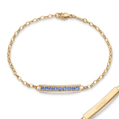 Blue Sapphire "Courage" Petite Poesy Bracelet