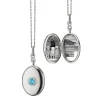 Blue Topaz Infinity Locket Necklace