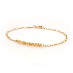 Breathe Leaf Poesy 18K Gold Bracelet
