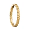 Breathe Leaf Poesy Slim 18K Gold Stackable Ring