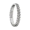 Breathe Leaf Poesy Sterling Silver Stackable Ring