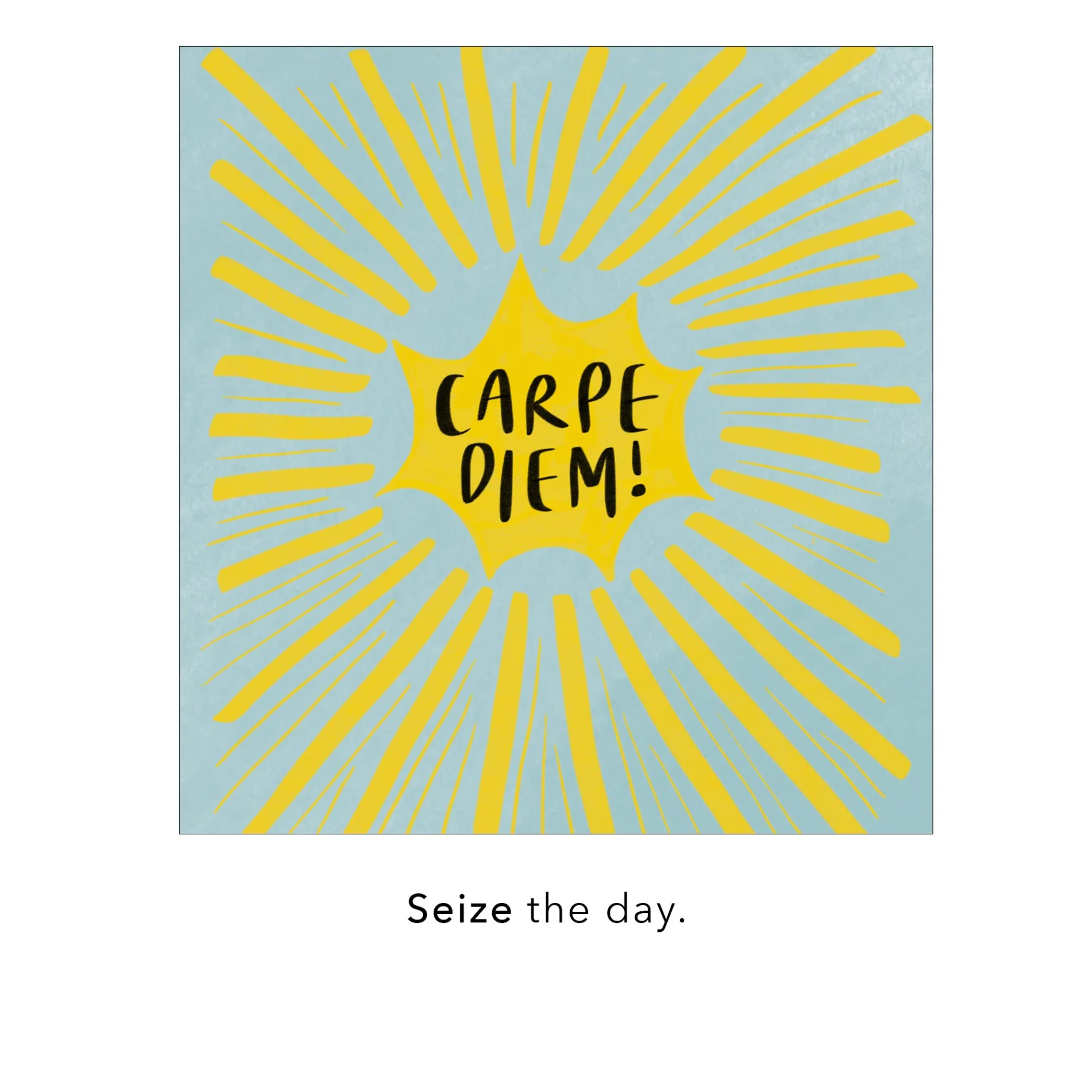 Carpe Diem Charm in Silver, Large