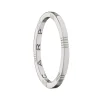 Carpe Diem Striped Poesy Sterling Silver Stackable Ring