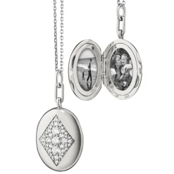 Charlotte Sterling Silver Locket Necklace