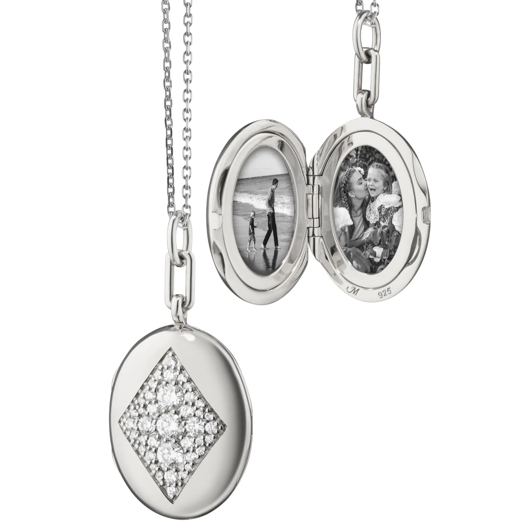 Charlotte Sterling Silver Locket Necklace