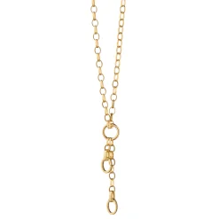 20" "Design Your Own" Large Link 18K Gold Charm Chain Necklace, 2 Charm Stations