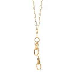 18" "Design Your Own" Paperclip Link Charm Chain Necklace, 2 Charm Stations