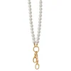18" "Design Your Own" Pearl Charm Chain Necklace, 2 Charm Stations