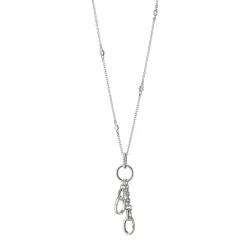 18" "Design Your Own" Small Charm Chain Necklace with Sapphires, 2 Charm Stations