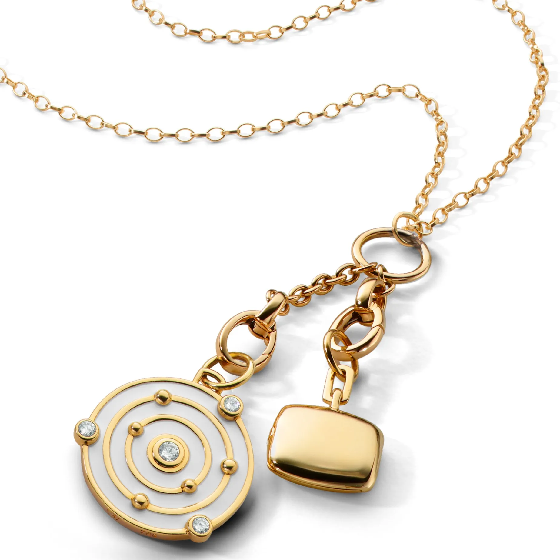 18" "Design Your Own" Small Charm Chain Necklace, 2 Charm Stations