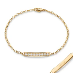 Diamond "Courage" Petite Poesy Bracelet