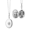Diamond Infinity White Gold Locket Necklace