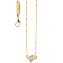 Diamond Mini Heart "Love" Necklace
