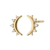 Diamond Moon Stud Earrings