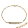 Diamond Pave "Carpe Diem" Petite Poesy 18K Yellow Gold Bracelet