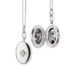 Diamond Sterling Silver Oval Locket Necklace