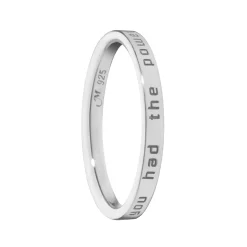 Dorothy Poesy Sterling Silver Stackable Ring