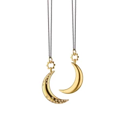 Dream Moon Charm with Diamonds
