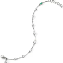Fancy Cut Staggered Rock Crystal Tennis Bracelet