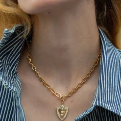 Fearless Shield with Tapered Baguette and Round Diamonds