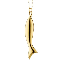 Fish "Perseverance" 18K Gold Charm Necklace