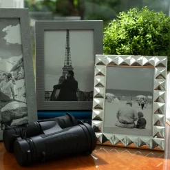 Grey Rippled Leather Photographer's Molding Frame