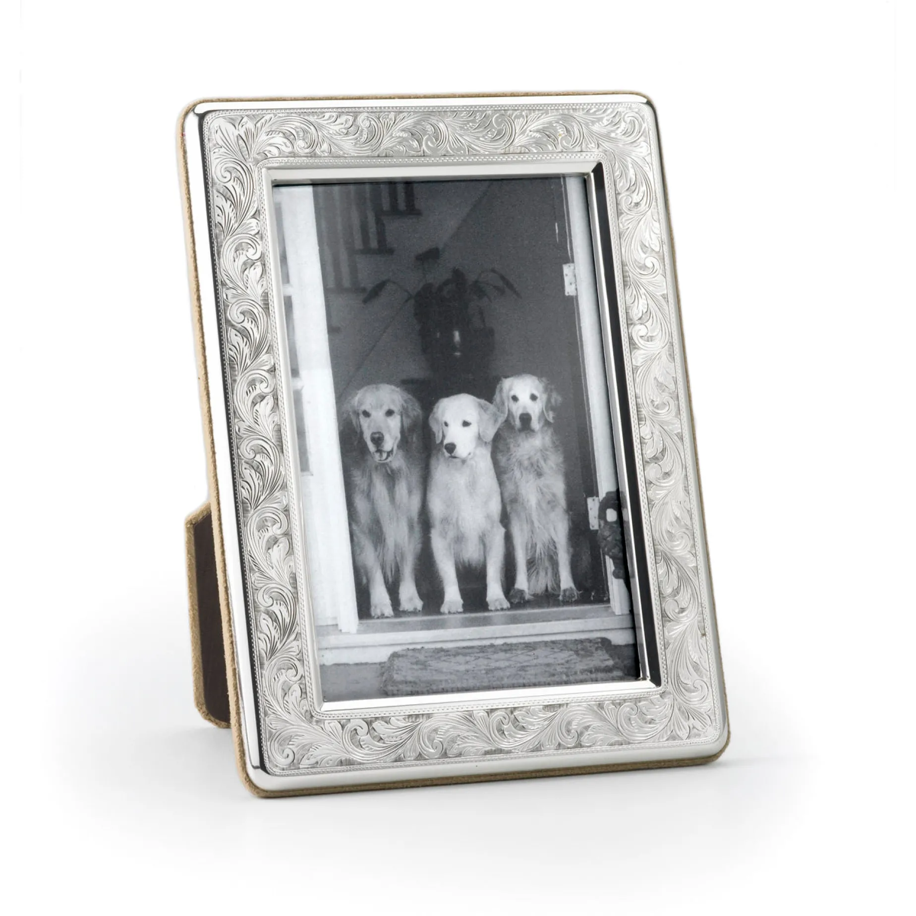 Hand Engraved Silver Frame