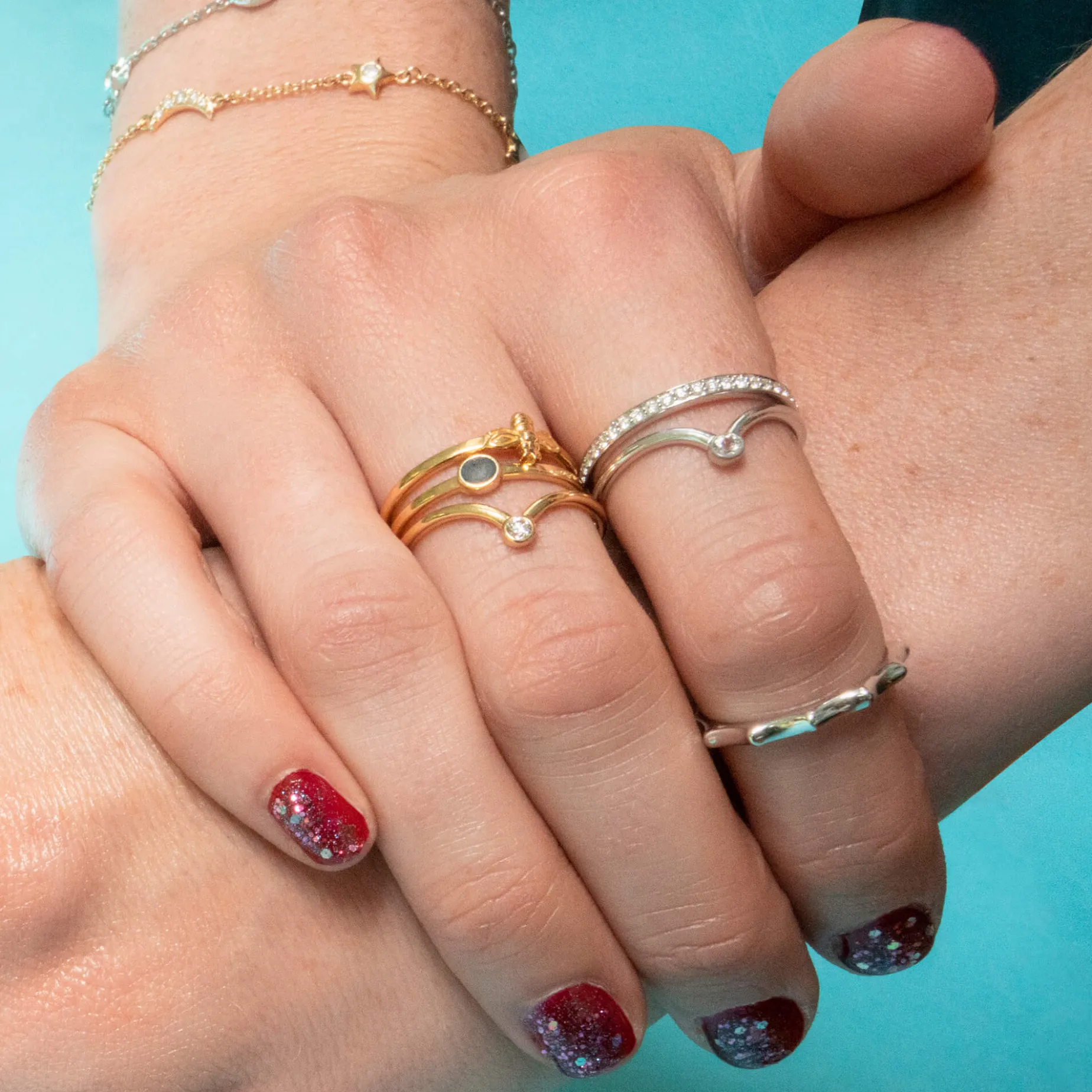 Happiness Sun Poesy Stackable Ring