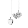 Heart Locket Necklace with White Sapphires